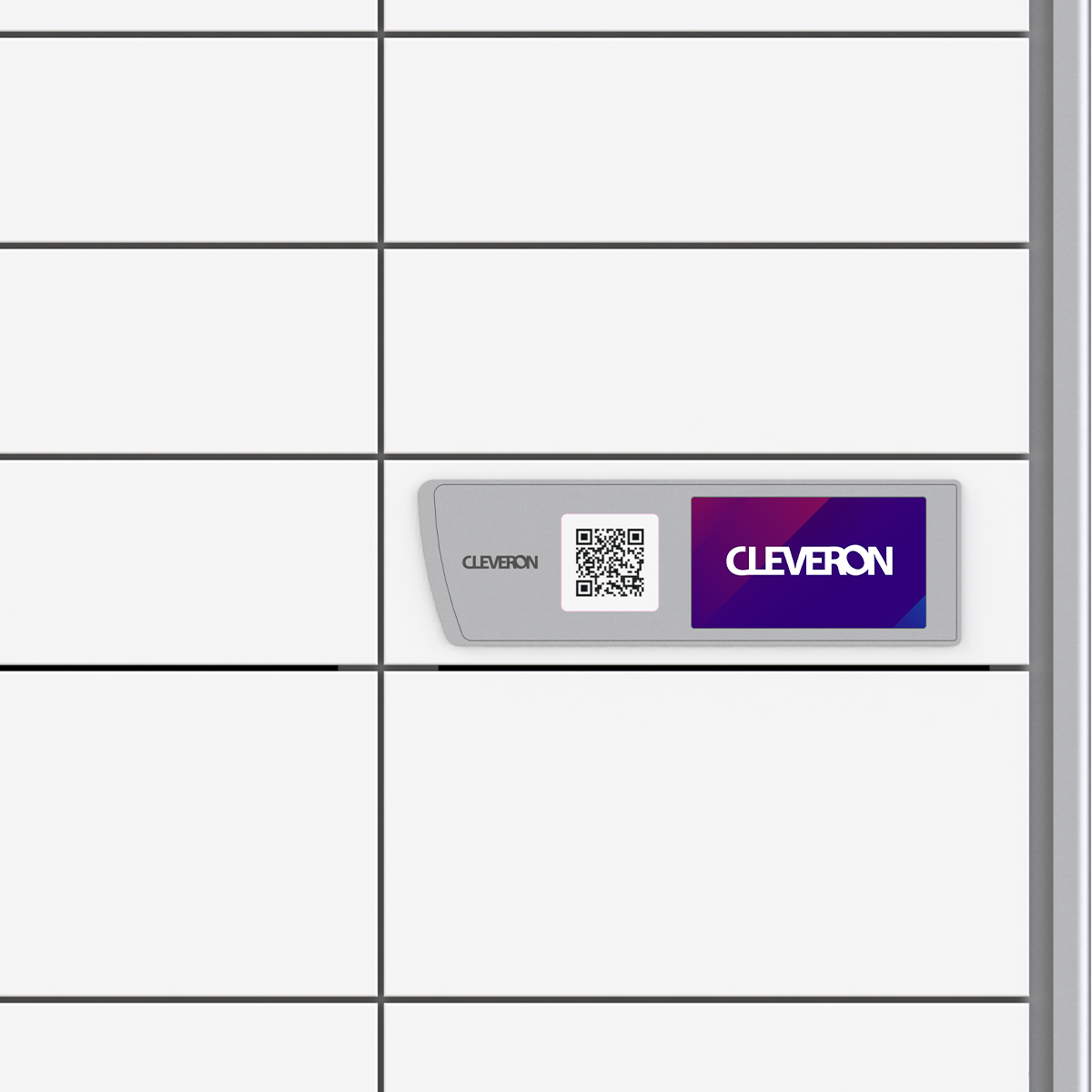 The Cleveron 301 7-inch touchscreen, through which packages can be retrieved from the parcel locker and couriers can input information. For this, the courier needs to scan a QR code, and the locker door will open.