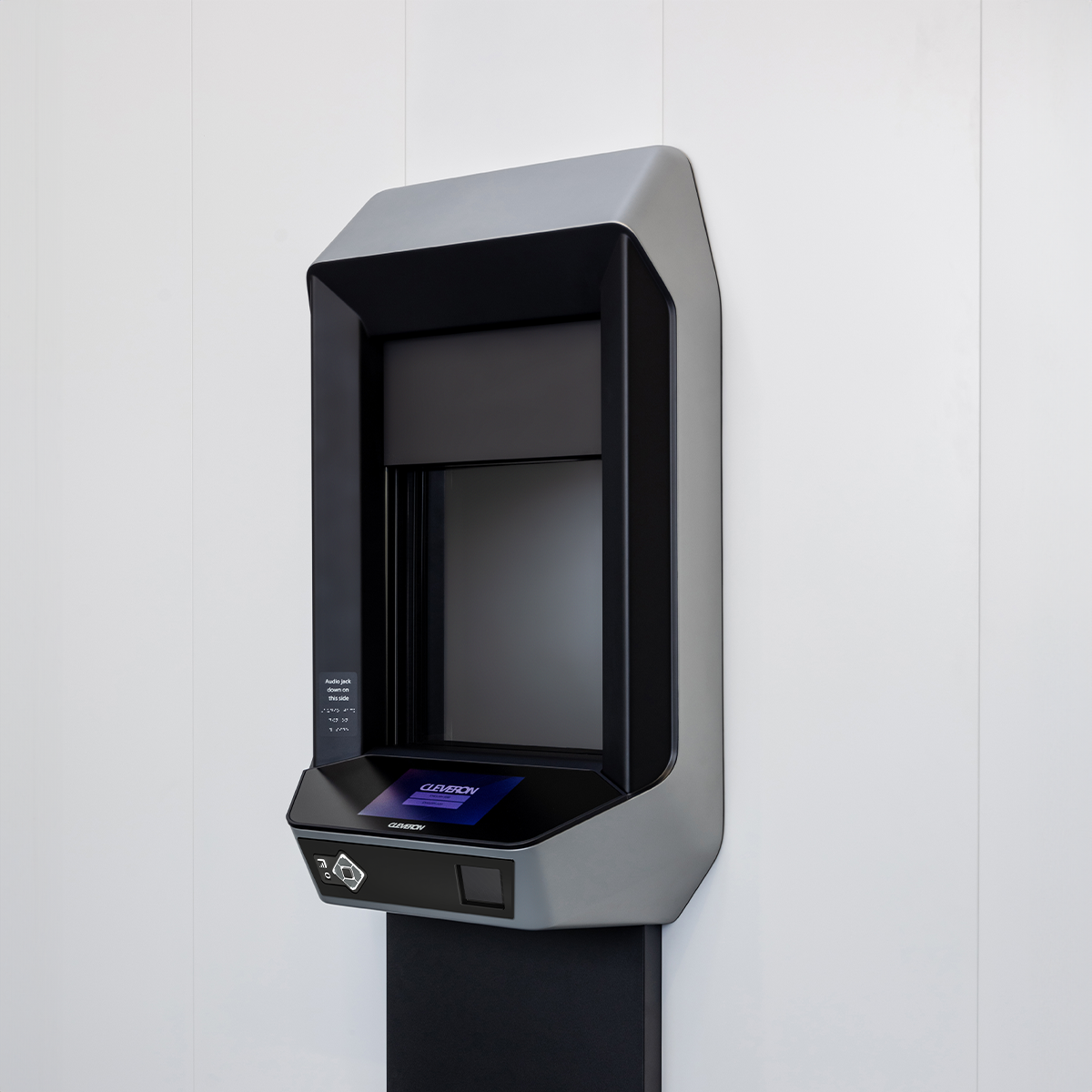 The Cleveron 403 robotic parcel locker's intuitive console is easy to use.